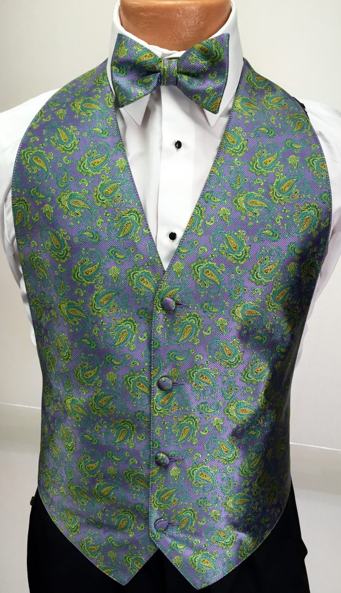 Mardi Gras Storm Vest and Bow Tie Rental