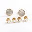 Gold Trimmed Mother of Pearl Stud and Cufflink Set