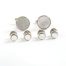 Silver Trimmed Mother of Pearl Stud and Cufflink Set