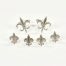 Silver Fleur De Lis Stud & Cufflink